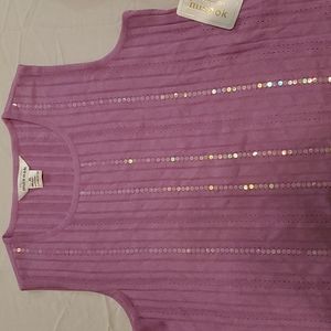 NWT Misook  sleeveless top, tank l. Women XLarge. 100% acrylic